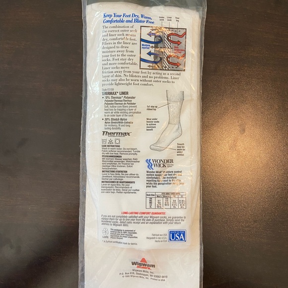 NWT NIB - Wigwam Liner Socks - Thermax Liner - Picture 2 of 2